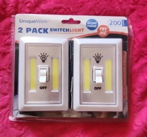 Unique Ware Switch Light 2 Pack Ultra Bright COB Light White