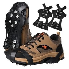 Ice Cleats Snow Traction Cleats Crampons for Shoes and Boots Non-Slip Large