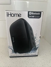 iHome Weather Tough Water/Shock Resistant Bluetooth Portable Speaker IBT300B E2A