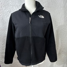 The North Face Polartec Fleece Jacket Girls Black Full Zip Pockets Size L/G