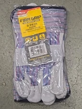 Firm Grip Leather-Palm Large Gloves - 3 Pairs Volume Discount And Combined Ship