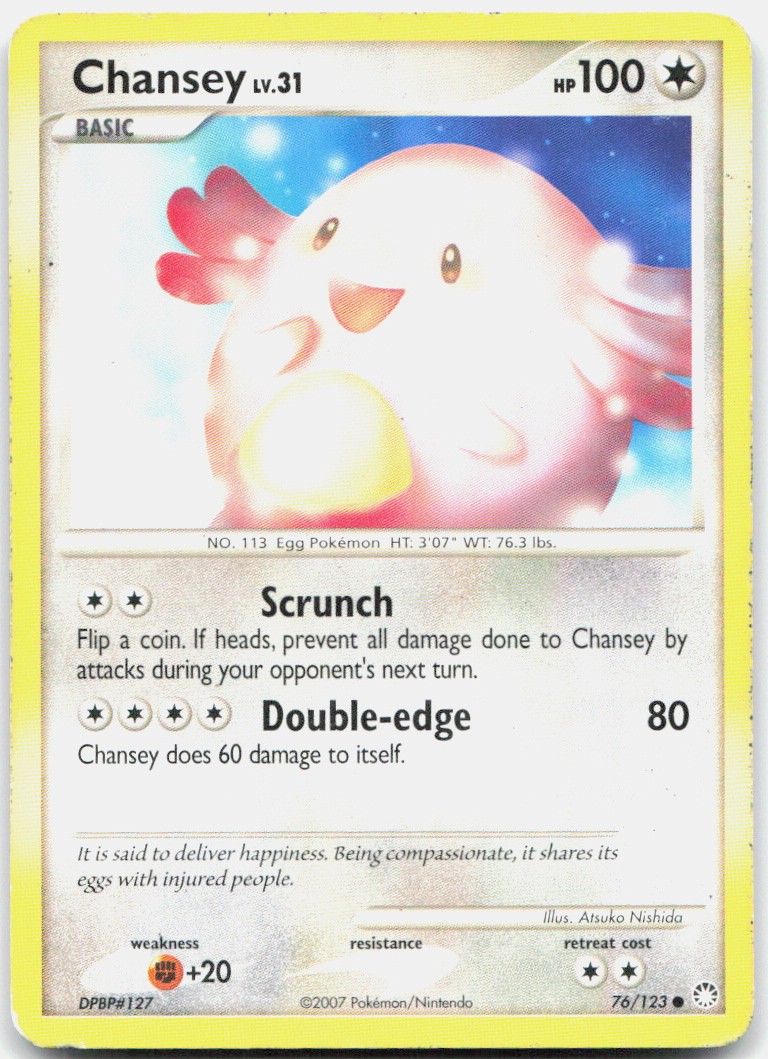 Pokemon TCG Chansey Mysterious Treasures Common 76/123