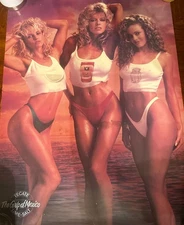RARE Limited Edition Vintage Tecate Beer Poster Sexy 1989