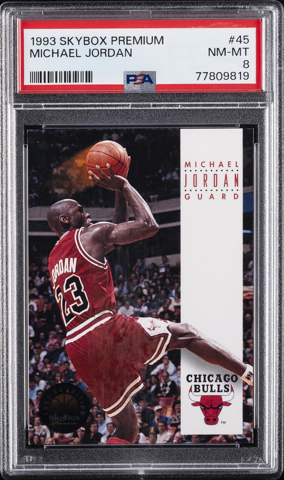1993 SKYBOX PREMIUM #45 MICHAEL JORDAN PSA 8 - Main Image