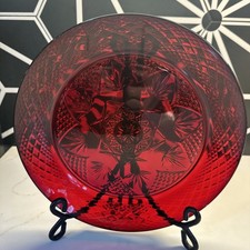 Cristal DArques Durand Antique Ruby Red Press...