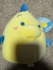Disney Squishmallow 8" Flounder The Little Mermaid Plush Official NWT 2021