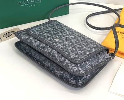 GOYARD ショルダーバッグ PLUMET グレー Goyard Plume Pouch Wallet Shoulder Bag Women Grey One Size | eBay