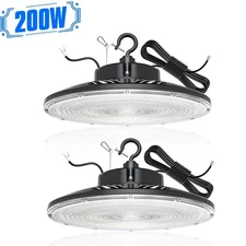 2Pack 200W UFO High Bay Light Industrial Commercial Factory Warehouse LED Lights