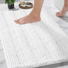 Yimobra Bathroom Rug Mat, Non Slip and Super Absorbent Bath 24" X 17", White