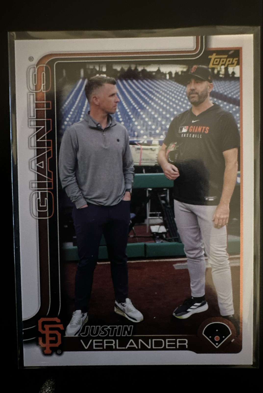 2025 Topps Update Series - Justin Verlander #US100 Golden Mirror Image Variation