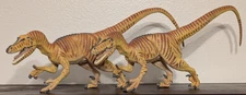 Safari LTD Velociraptor 1993 Pair Vintage Dinosaur Figures Retired Wild Safari