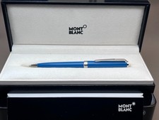 MONTBLANC Pix Collection Kugelschreiber Cyan Blau - Platinum Top Zustand wie neu