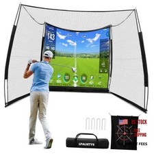Golf Simulators for Home,11  8FT Golf Net with Simulator Impact Screen and