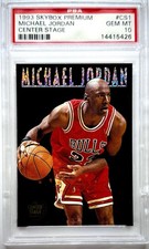 1991 Michael Jordan Skybox Center Stage PSA 10 RARE POP 72 Pristine Insert CS1