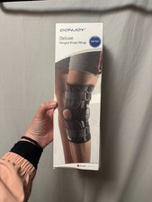 Donjoy Deluxe Hinged Knee Wrap Brace DRYTEX Adult XL Black 81-07588