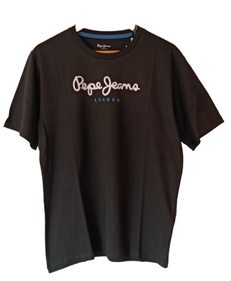 Camiseta Pepe Jeans London Hombre Negra Talla M Etq Original Nueva