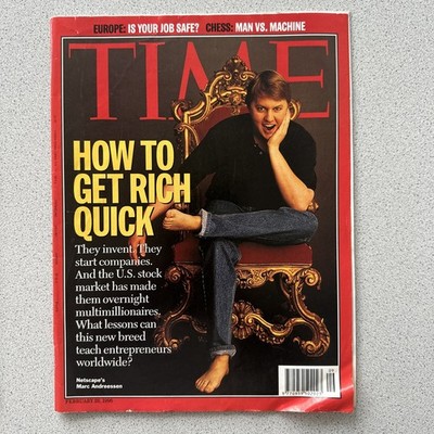 TIME Magazine 1996 Marc Andreessen Netscape Internet Pioneer a16z Vintage