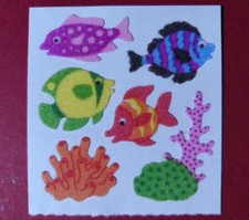  Sandylion Fuzzy Stoffsticker Fische und Kora...