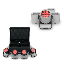 Chauvet DJ Freedom Par Q12 X4 Complete Wireless Uplighting Kit Sleeves 4x