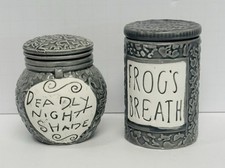 Disney Nightmare Before Christmas Deadly Nightshade & Frogs Breath Jar Set of 2
