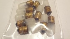 GE  46 BULBS LOT OF 10EA  6.3VOLT .25A MINATURE SCREW BASE E10 FROSTED NEW 