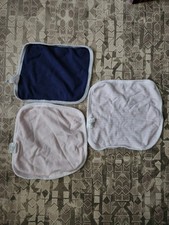 NWOT Burts Bees Baby 100 Organic Cotton 3 Pack Blue and Pink Burp Cloths
