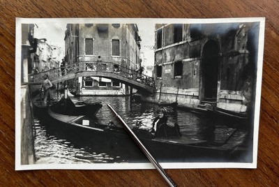 VTG 1910 Venice Italy Rio del Pestrin Ponte dei Conzafelzi Bridge Canal Photo