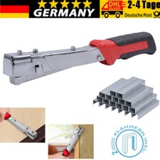 Hammertacker Schlagtacker Handtacker Klammergerät + 2000 Klammern Typ G 6-10 mm