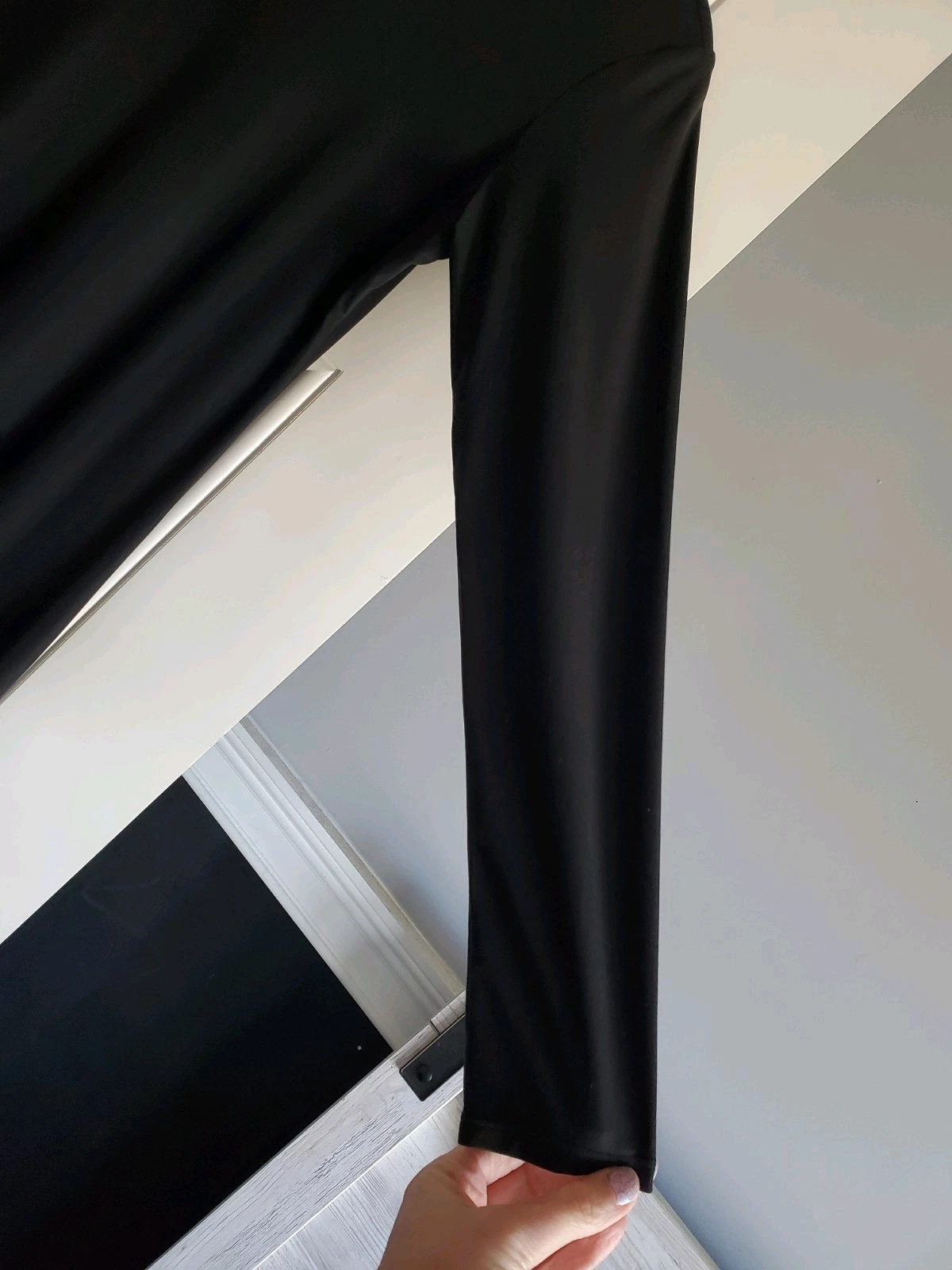 UNDERCOVER Abito lungo nero Victoria Secret NUOVO leggerissimo manica lunga donna taglia L