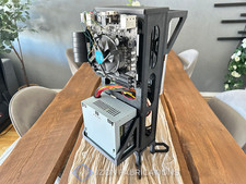 Black ITX Vertical Tower - Slim, Minimalistic Open Frame Complete Workstation
