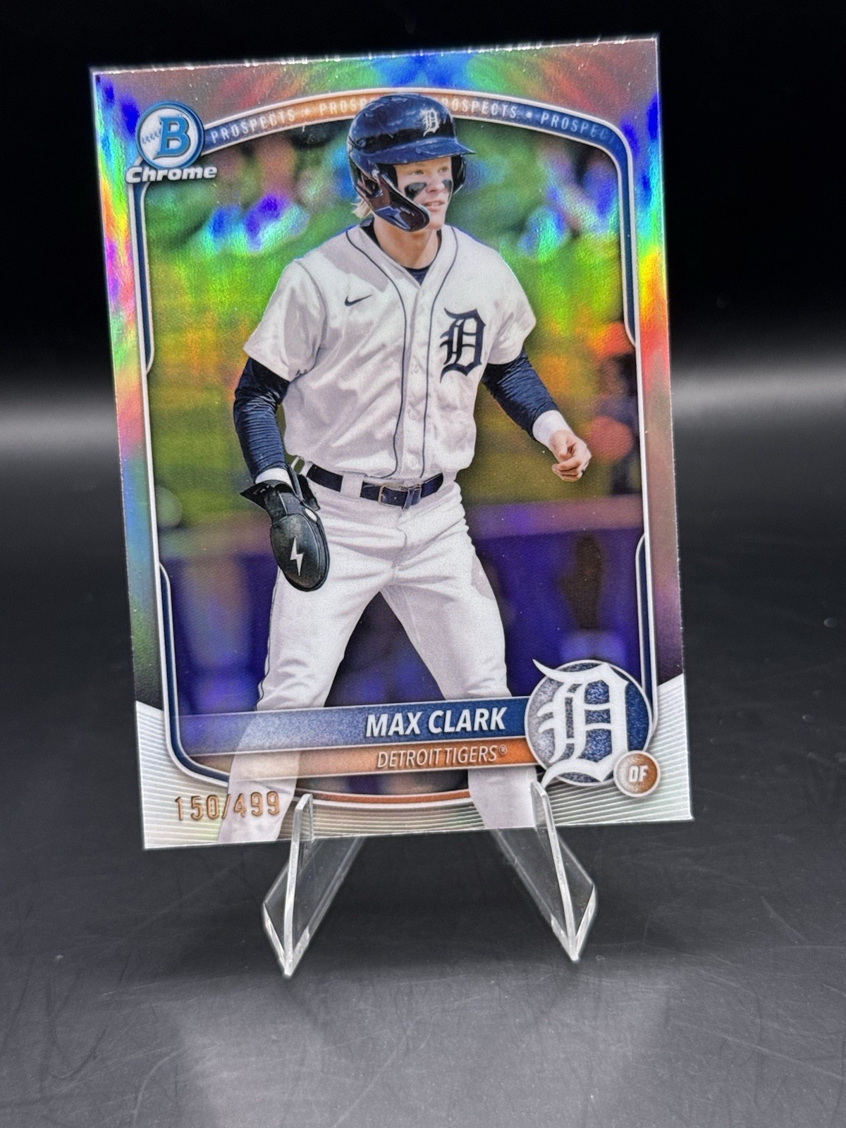 2025 Bowman Chrome Max Clark Refractor /499 BCP-24 Tigers Top Prospect