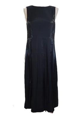 Vintage by Malene Birger Black Midi Dress Minimal 90s Slip Style UK 8 10