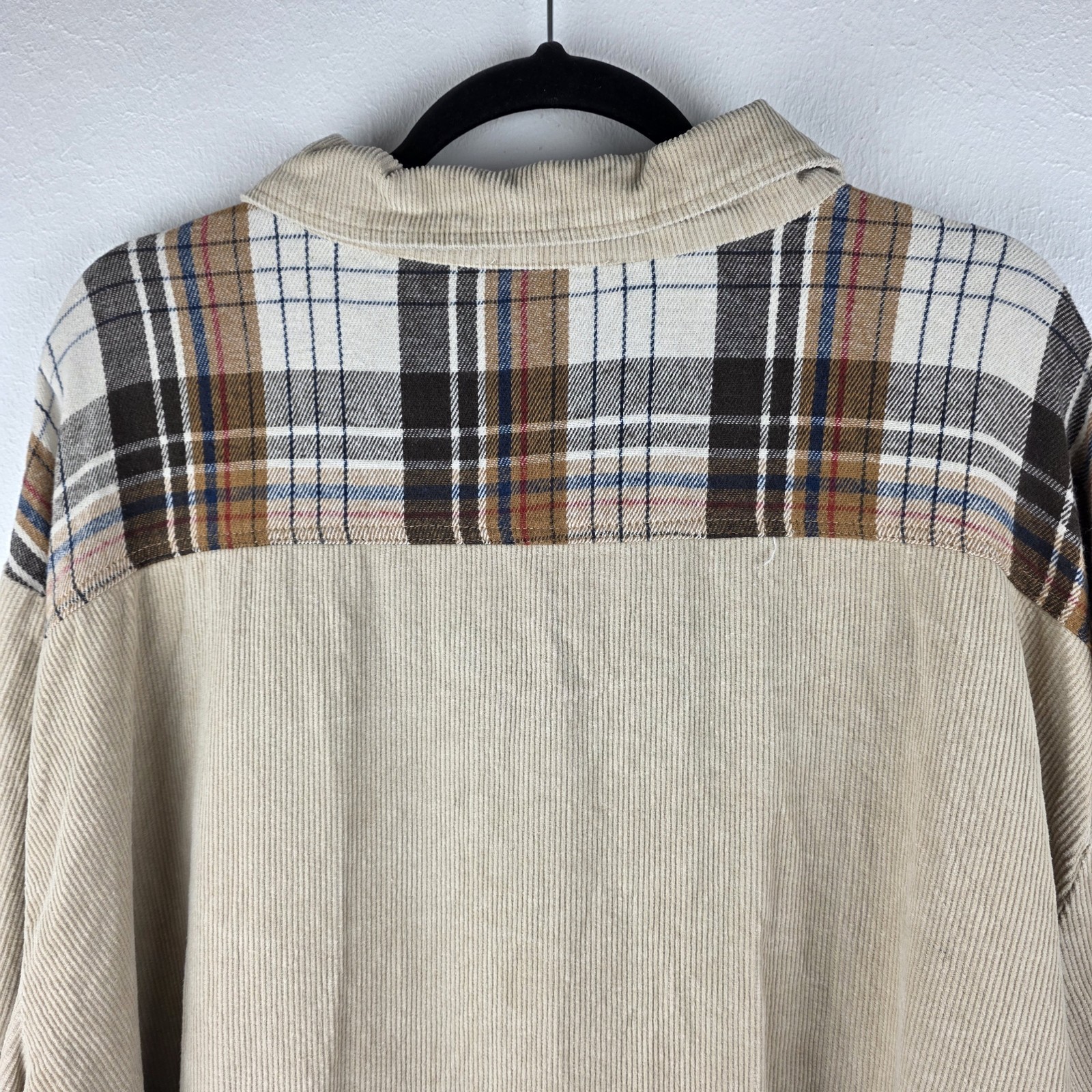Umgee Patchwork Jacket 2XL Brown Plaid Corduroy B… - image 10