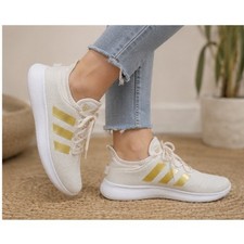 Adidas Cloudfoam Pure SPW Tenis Para Mujer’s 10 Crema Dorado Nuevo Con Etiquetas Zapatos para Correr