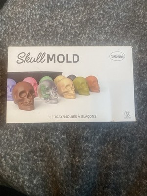 New 10 Cells 3D Skull Ice Cube Mold Silicone Ice Cube Tray Ice Cube Maker DIY