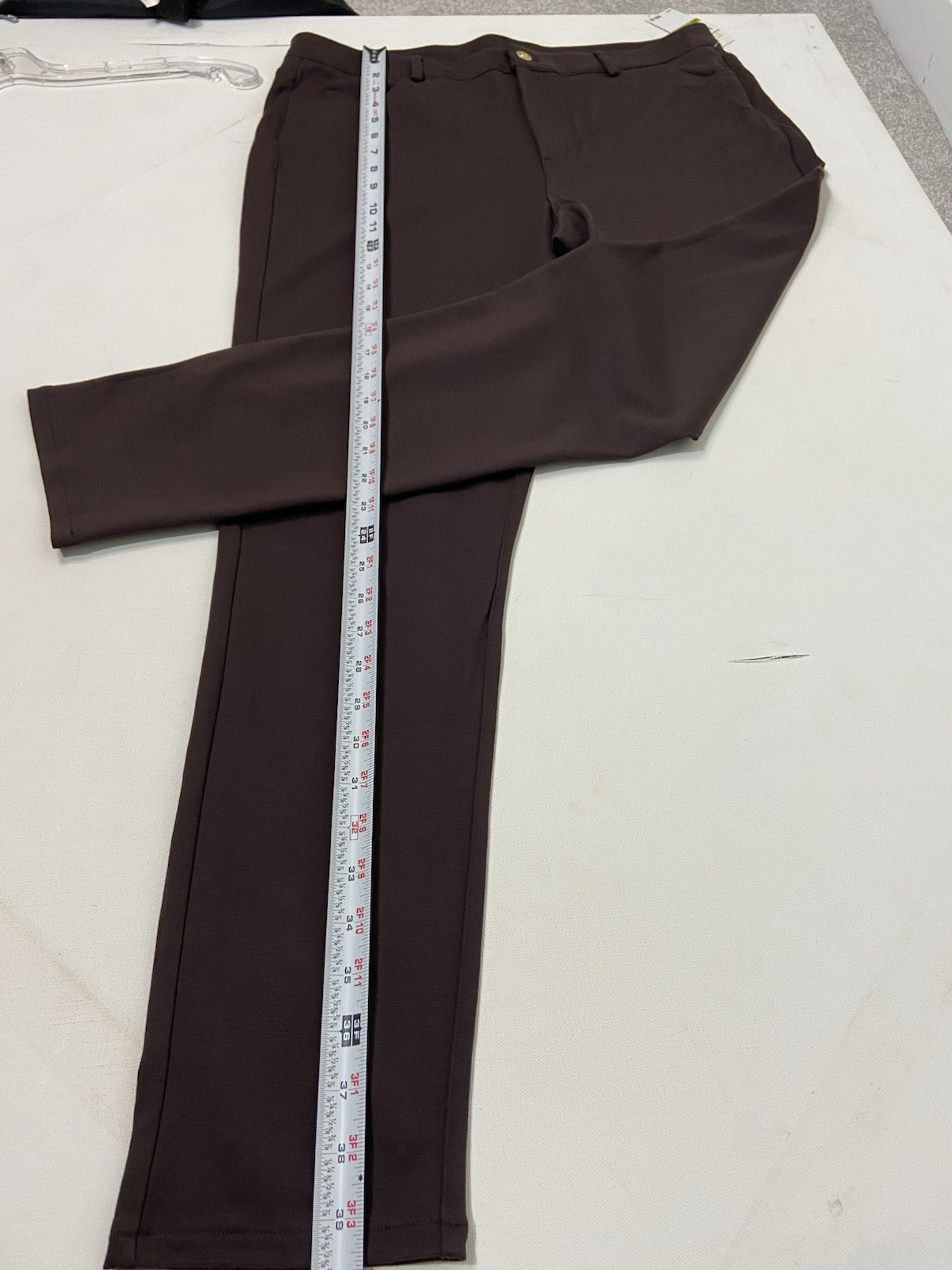 Michael Kors Womens Slim Ponte Knit Ankle Pant Size 14  Stretch Brown