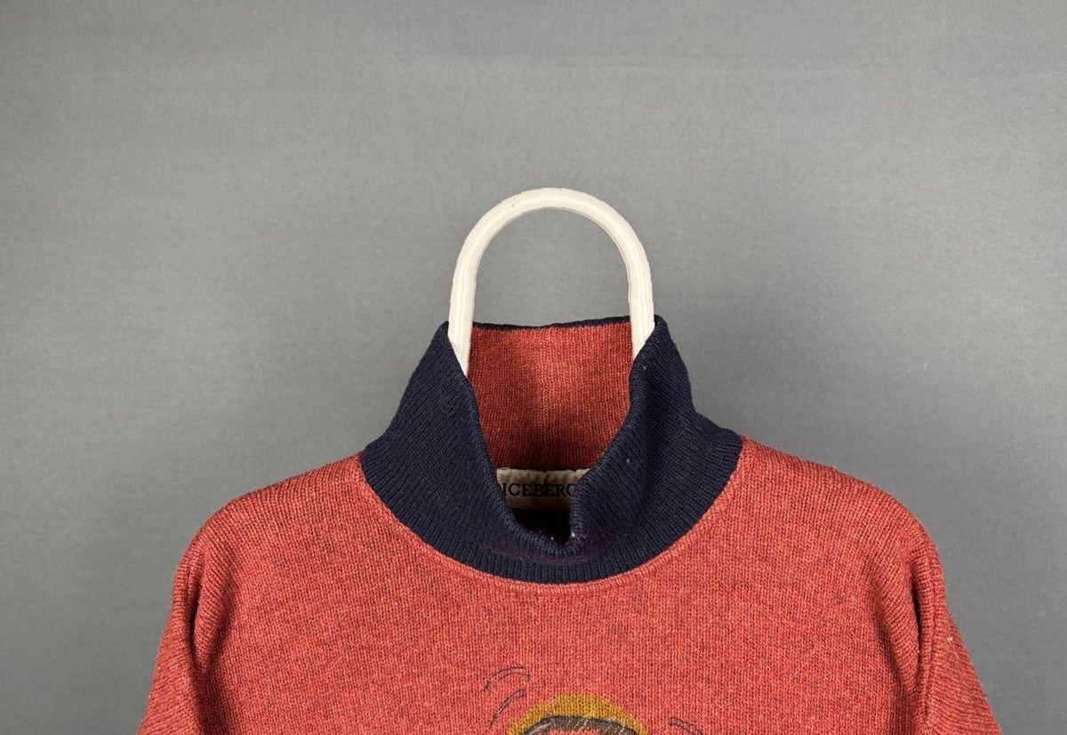 Iceberg US Grand Prix Knit Sweater Size 3 Vintage 1990s Wool | eBay