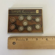 Miniture Coin Set "Compliments of Security Pacific Bank" in plastic case