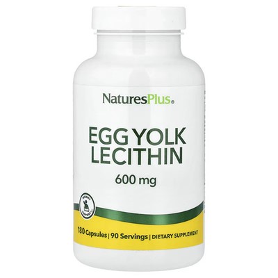 Nature's Plus, Egg Yolk Lecithin, 300 mg, 180 Vegetarian Capsules