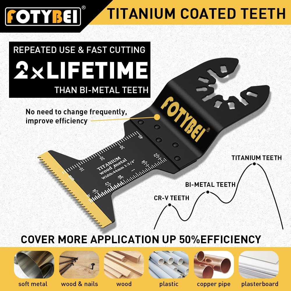 Professional Titanium Oscillating Multi Tool Blade Kit 5pcs