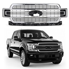 For 2018-2020 Ford F-150 F150 Limited Chrome Front Bumper Grille Grill