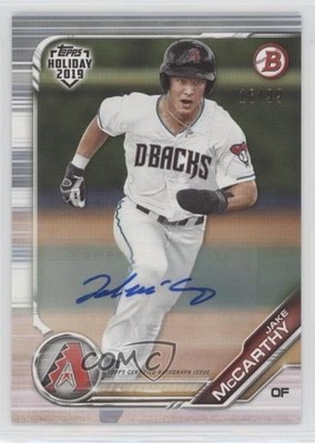 2019 Topps Holiday Bowman Prospects Auto 16/99 Jake McCarthy #TH-JM Auto q3y