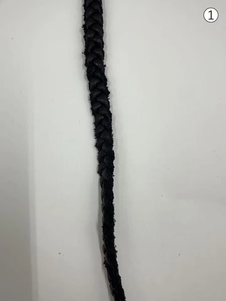 Collar con Rollo Tyn Trenzado Corazones Cromados en Plata de Ley 925, Negro, Sin Tapa, M Foto 4 de 4