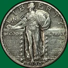 1930 Standing Liberty Quarter Almost Uncirculated AU Coin #40373