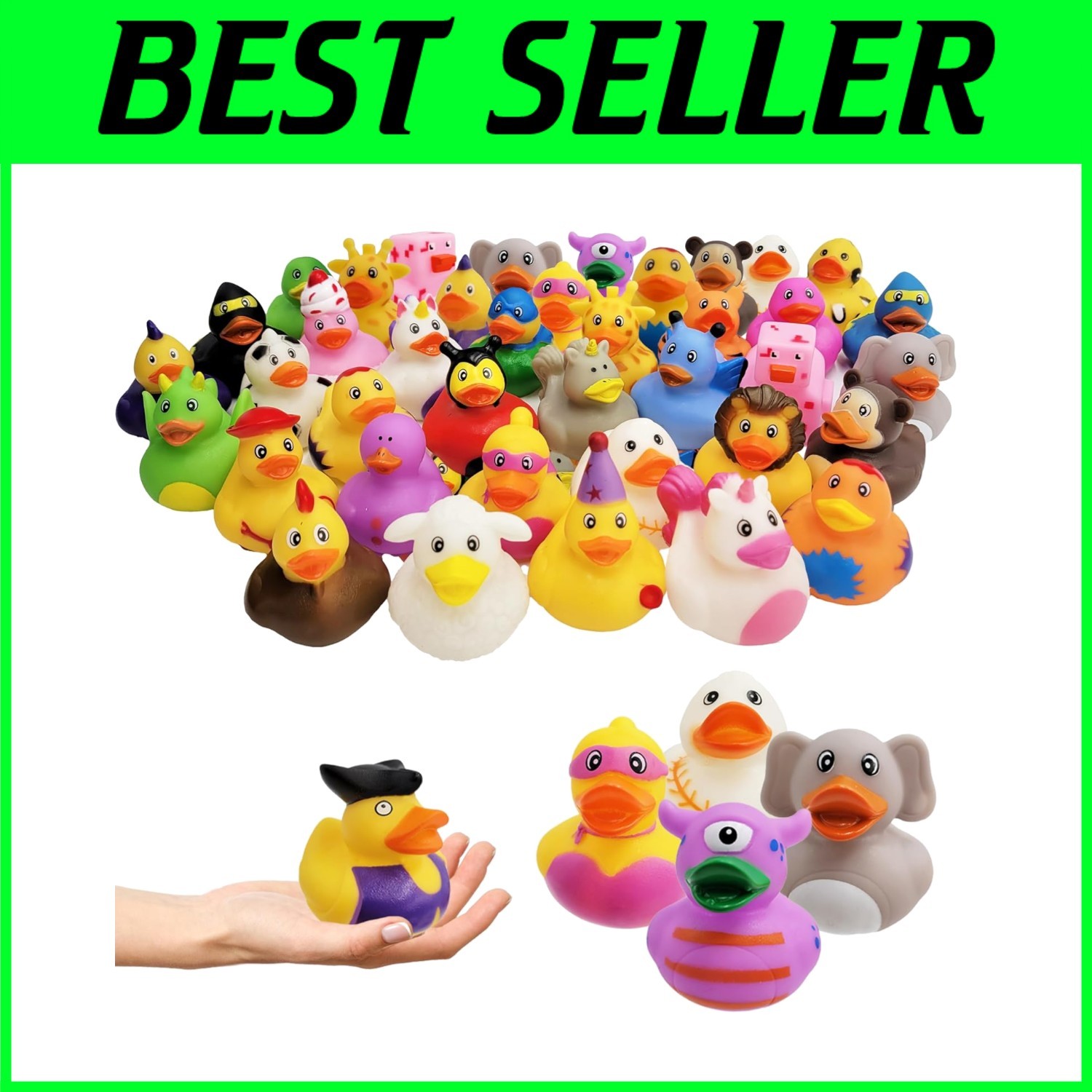 Colorful Rubber Duck Toy Set for Pool Bath and Classroom Play