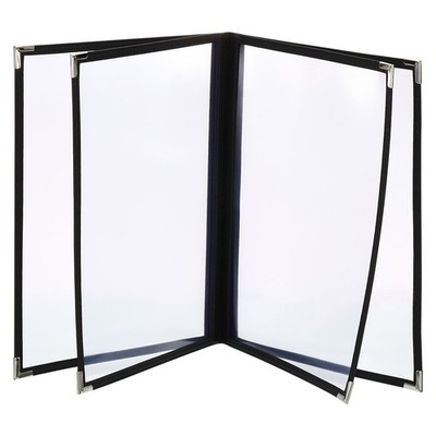 2pcs Menu Covers Restaurant Cover Holder Clear Sleeves Transparent 4 Page 8 View