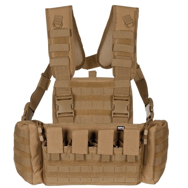 "Chest Rig, \"Mission\", Coyote Tan Kampfweste Verstellbare Weste Tarnkampfweste"-image