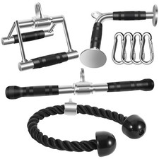 Tricep Press Down Cable Machine Attachment, Made of Heavy Duty Solid Steel, L...