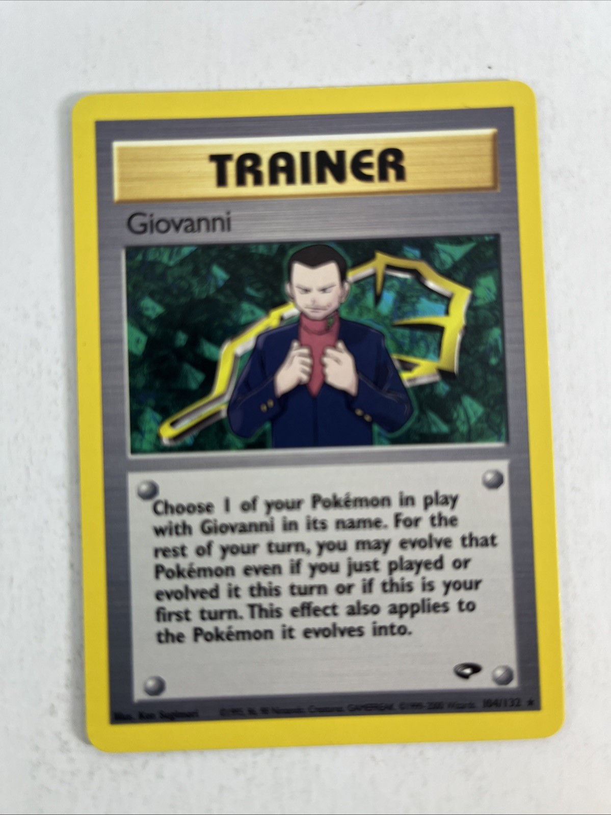 Pokémon GIOVANNI Trainer Card 104/132 Gym Challenge Rare Regular Vintage 2000