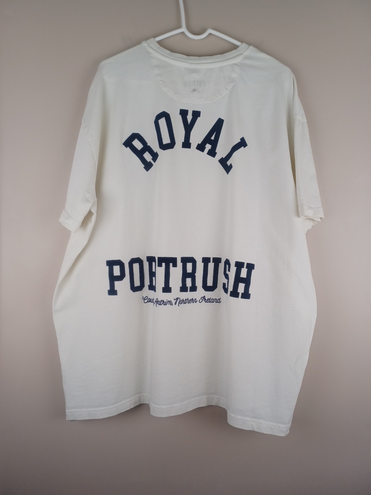 Rare The Open Royal Portrush Shirt Mens 3XL Cream Double Sided Limited Edition